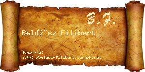 Belász Filibert névjegykártya